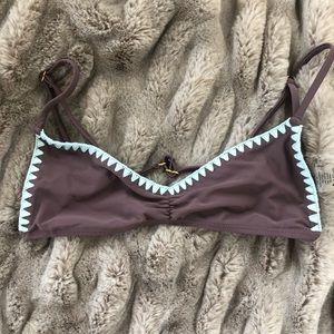 purple and blue bikini top